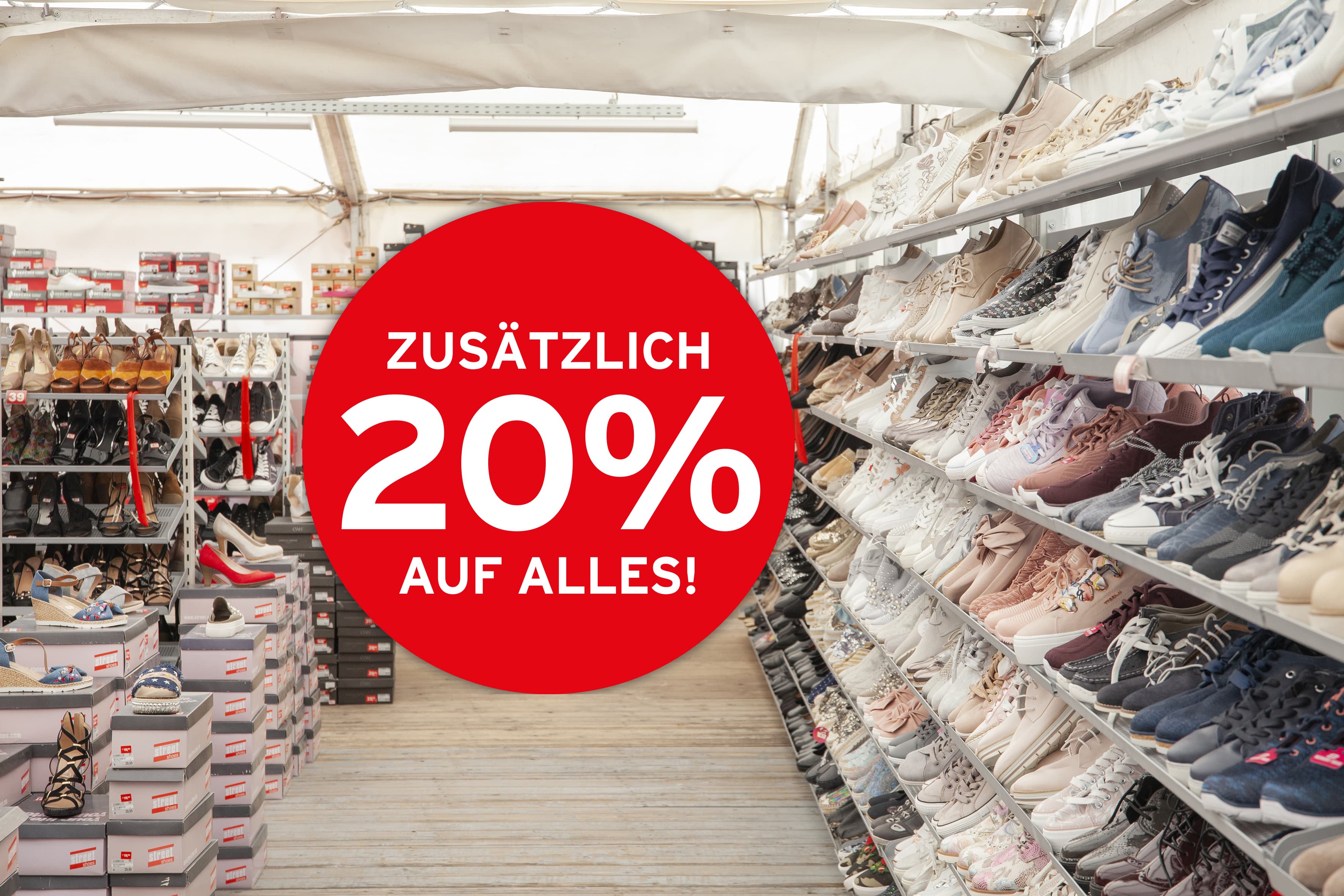 20% extra Rabatt beim Kienast Lagerverkauf auf Sommerschuhe