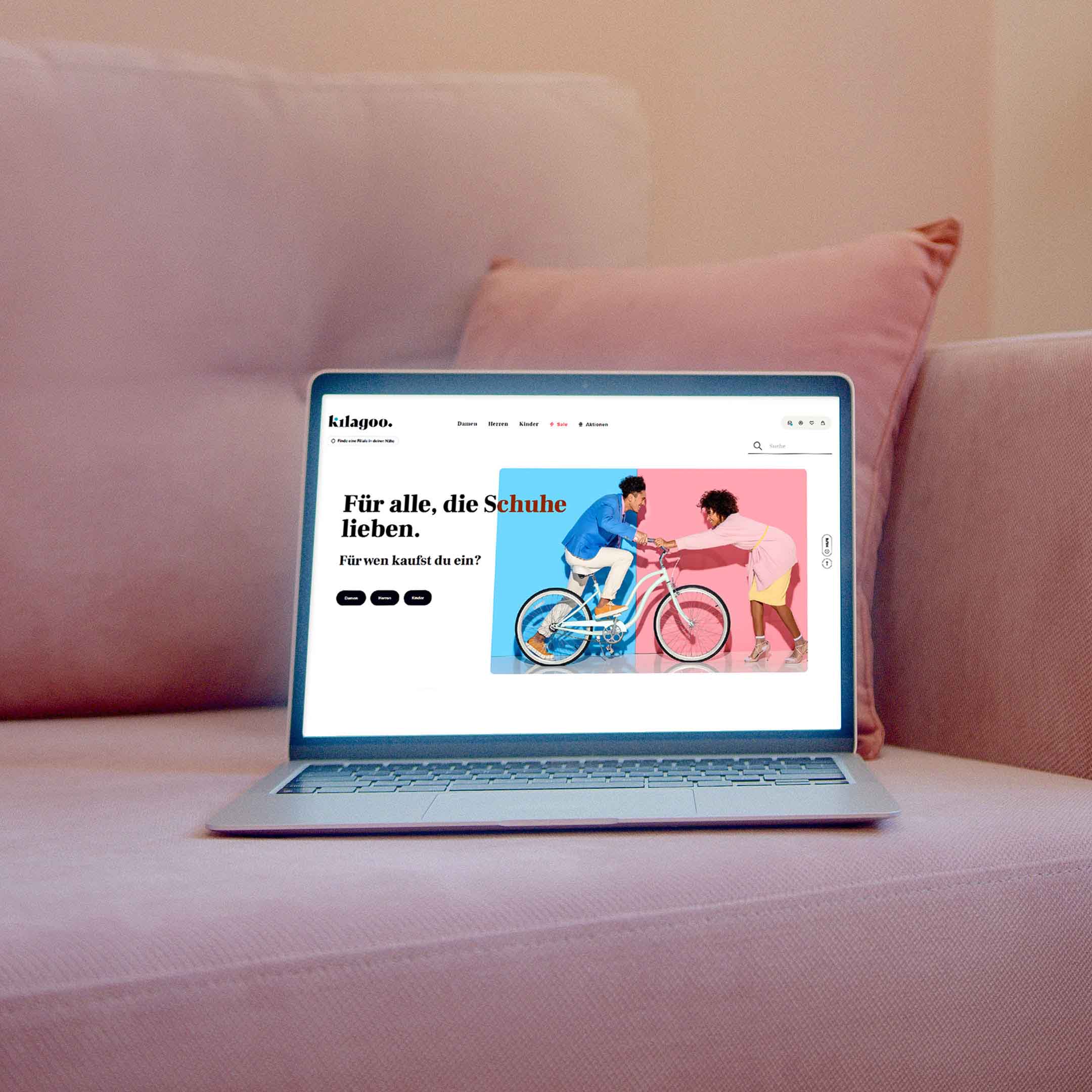 Laptop Ansicht des Online-Shops kilagoo.com